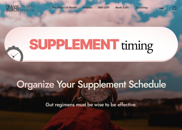 supplement timing gut